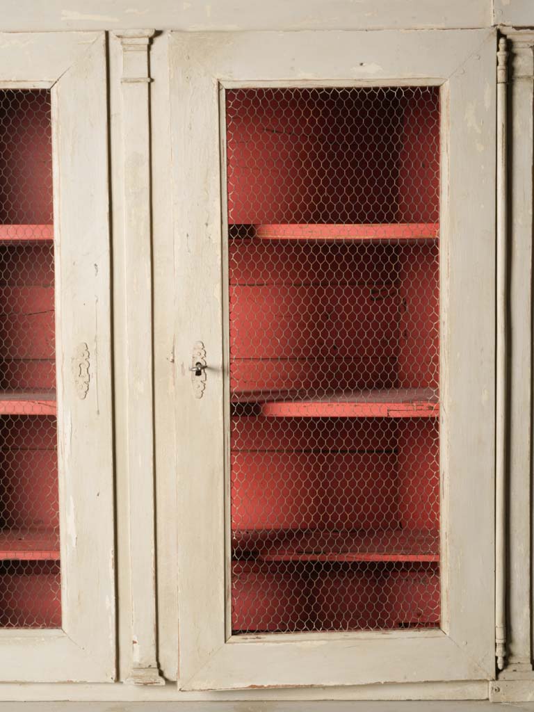Timeworn fluted oak cabinet