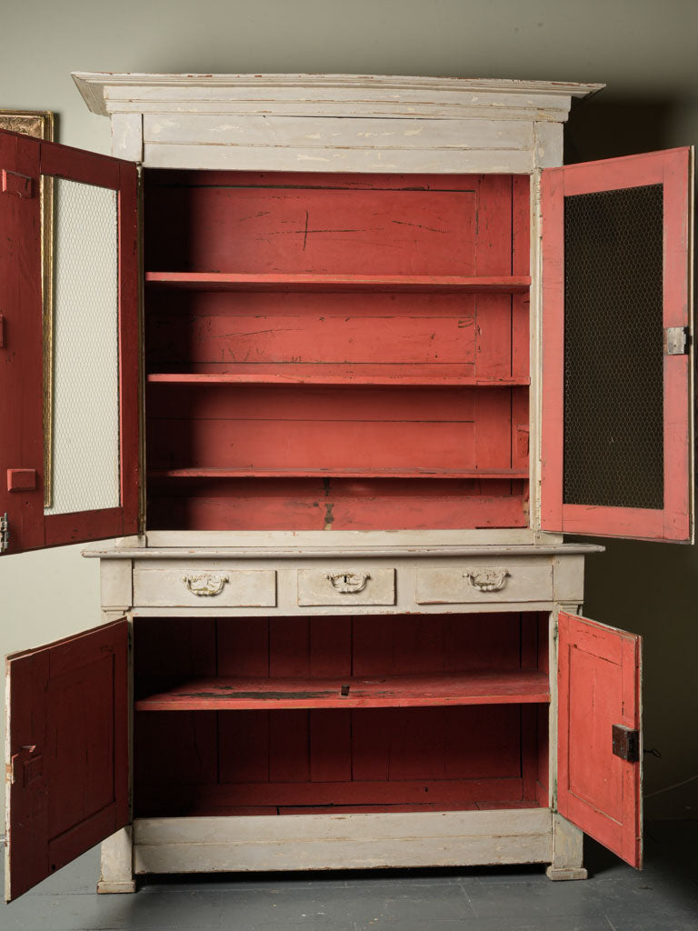Unique perforated shelf hutch