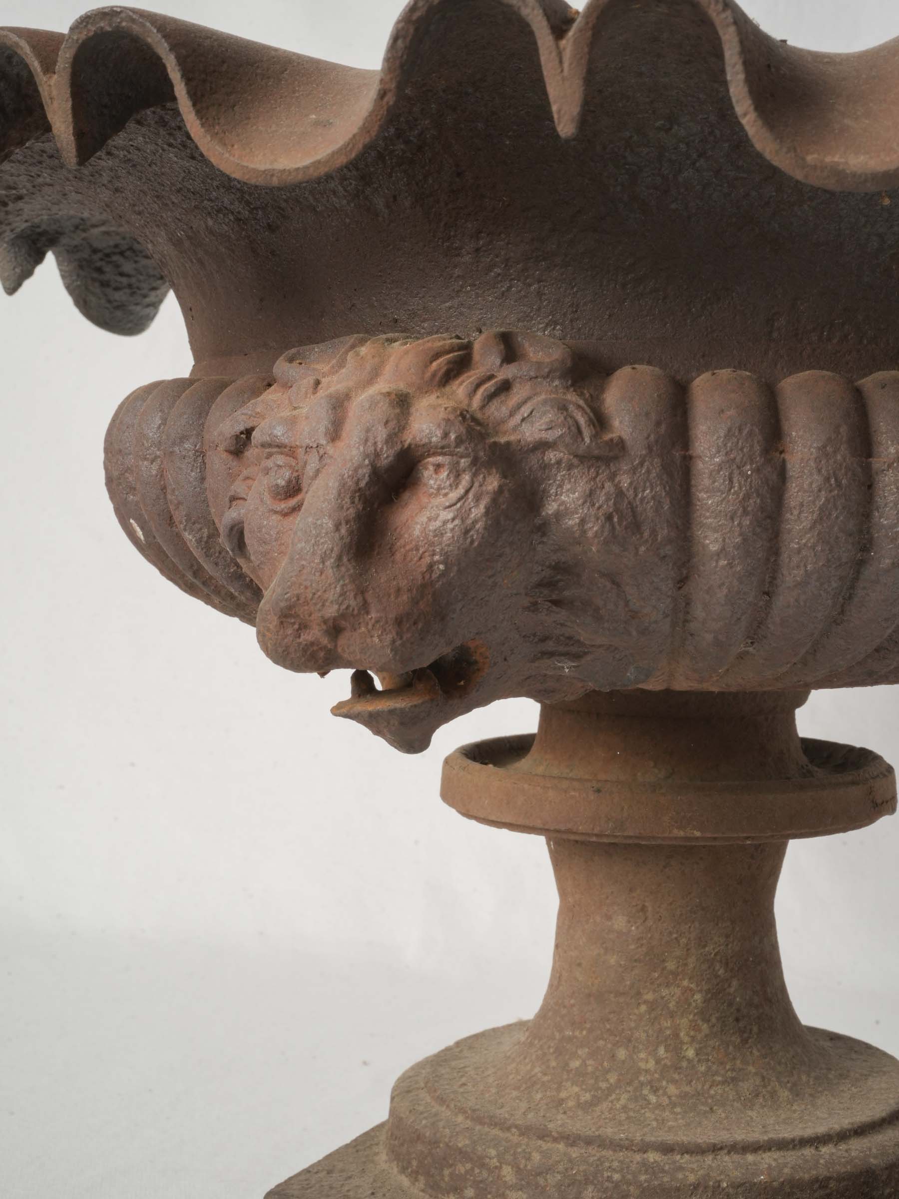 Aged classical silhouette antique urn