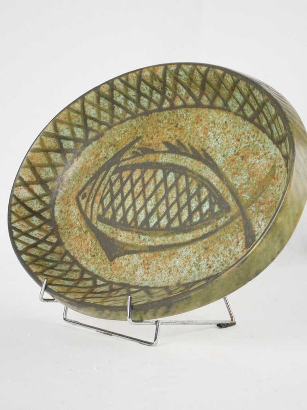 1960s unique faience decorative plate