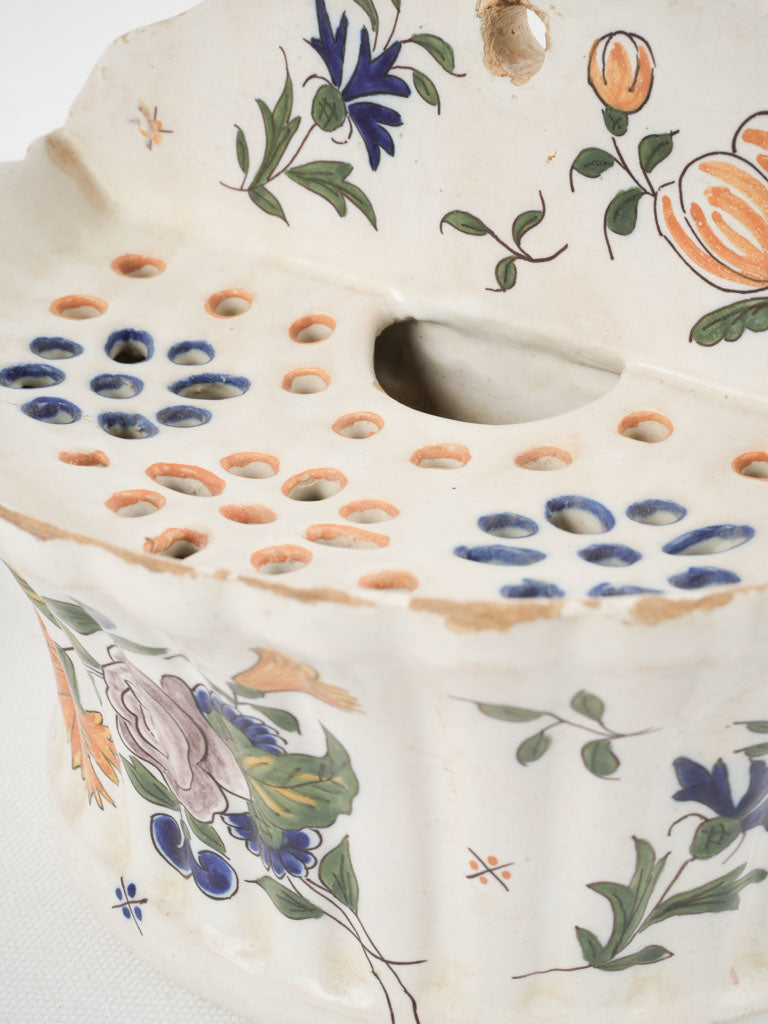 Unique French hand-painted tulip vases