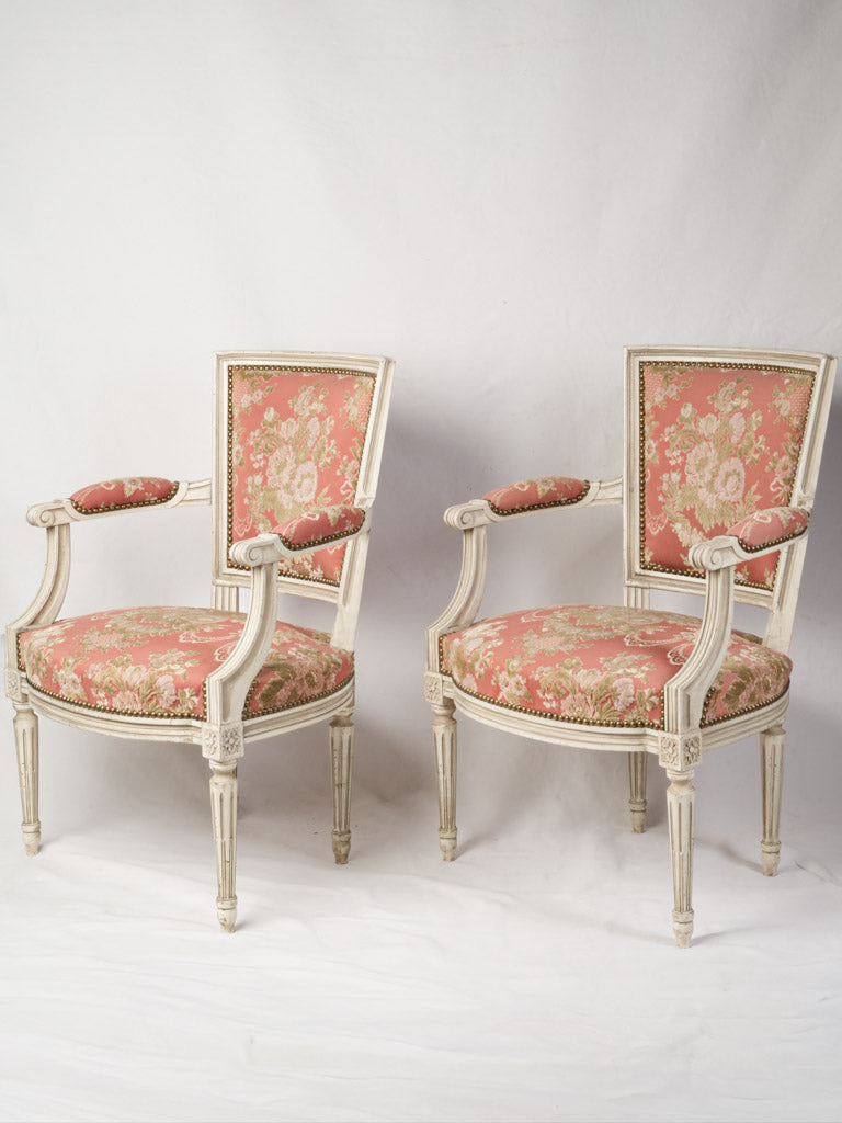 Pair of Louis XVI–Style Open-Arm Fauteuils c. 1900