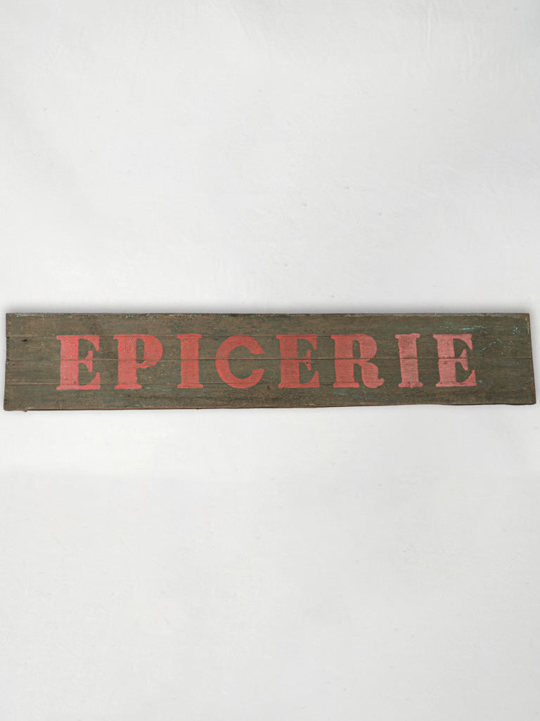 Vintage rustic wooden shop sign