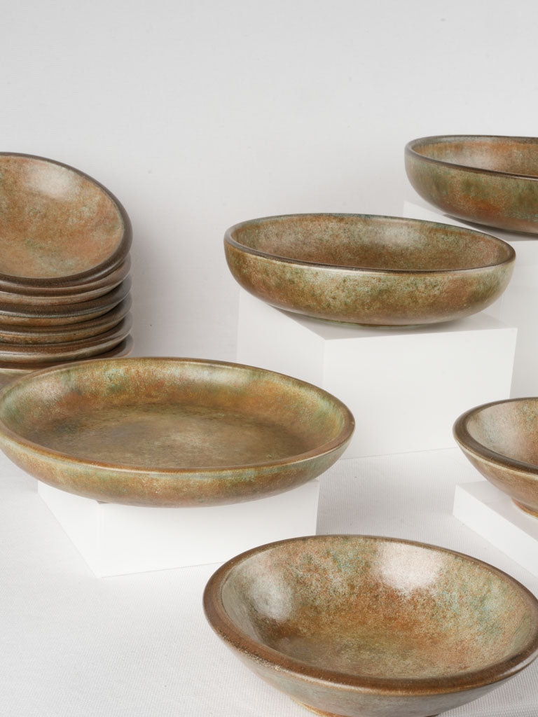 Patina ocher ceramic dishes collection