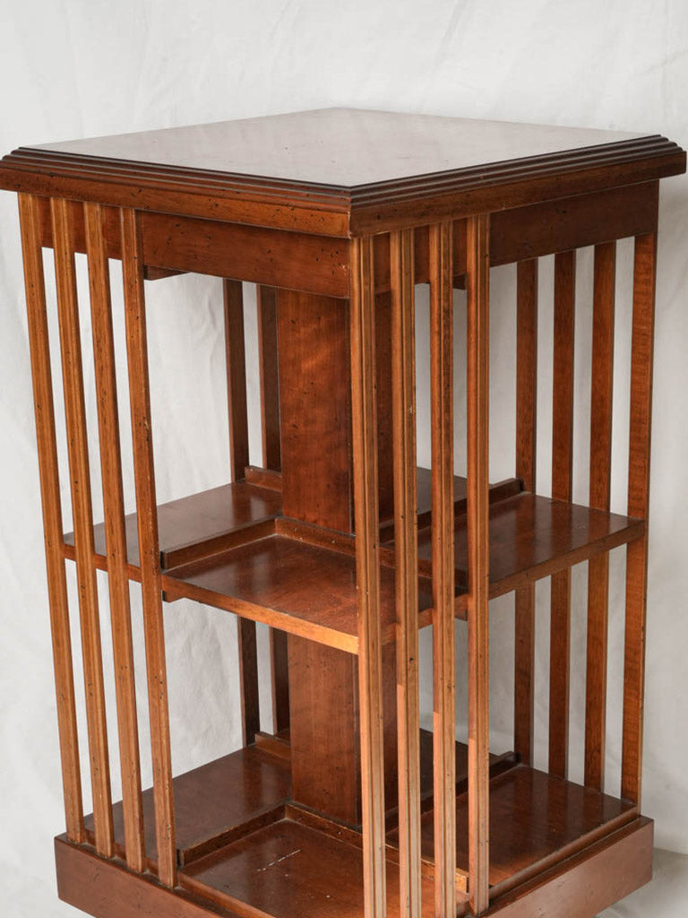 Stylish caster mahogany library piece