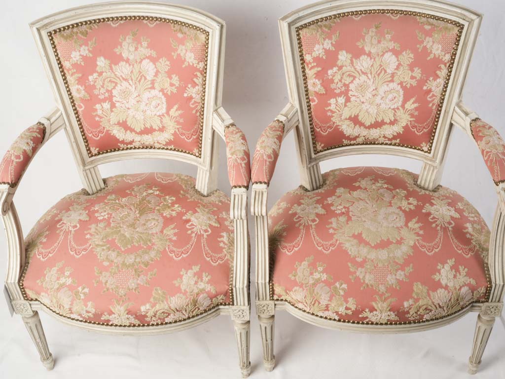 Pair of Louis XVI–Style Open-Arm Fauteuils c. 1900