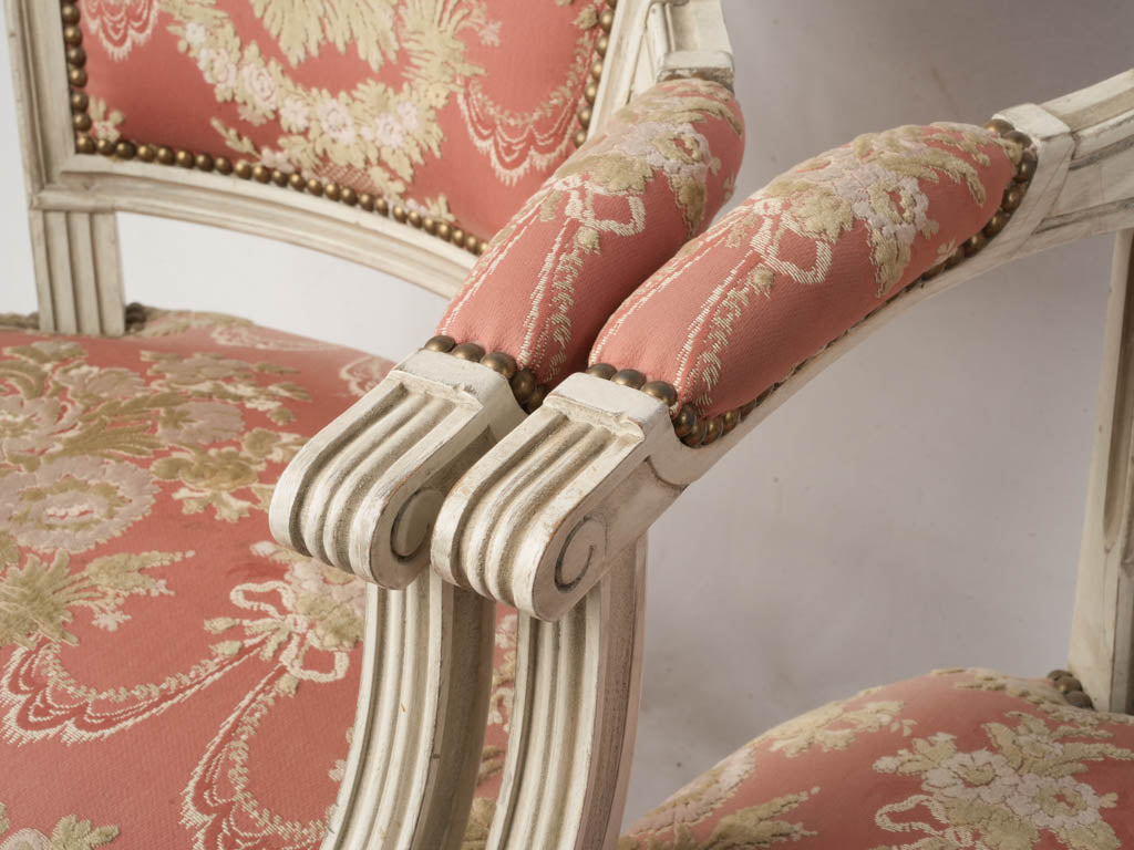 Pair of Louis XVI–Style Open-Arm Fauteuils c. 1900