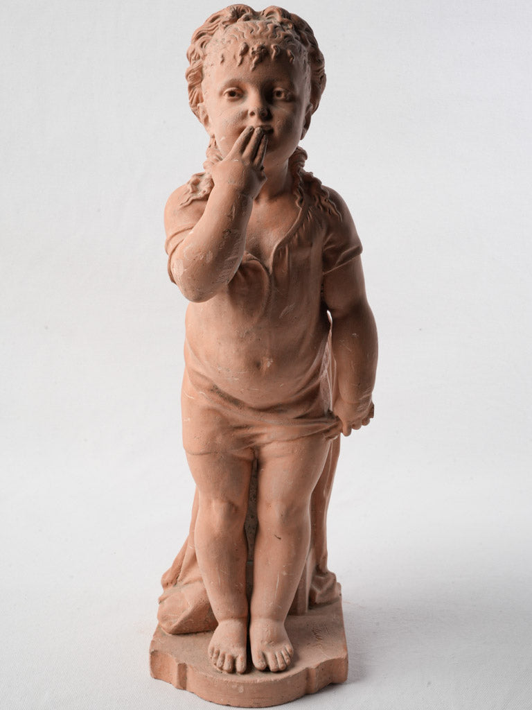 Romantic Nicolas Lecorney clay statue.