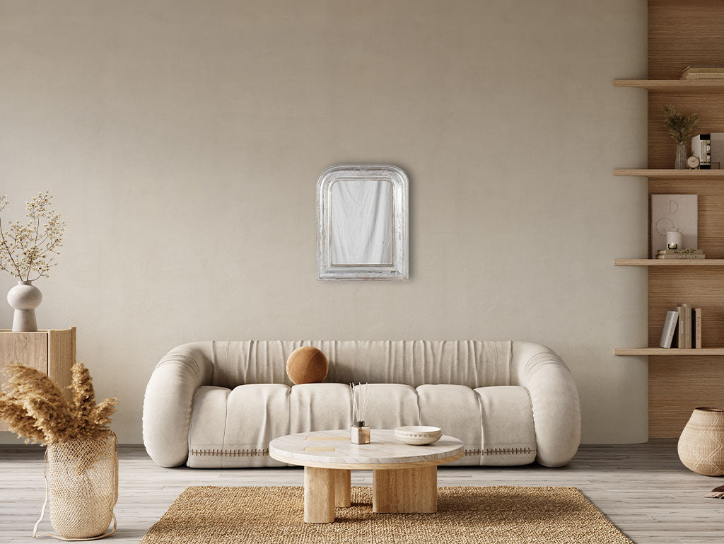 Sophisticated Louis Philippe Silvered Wood Mirror
