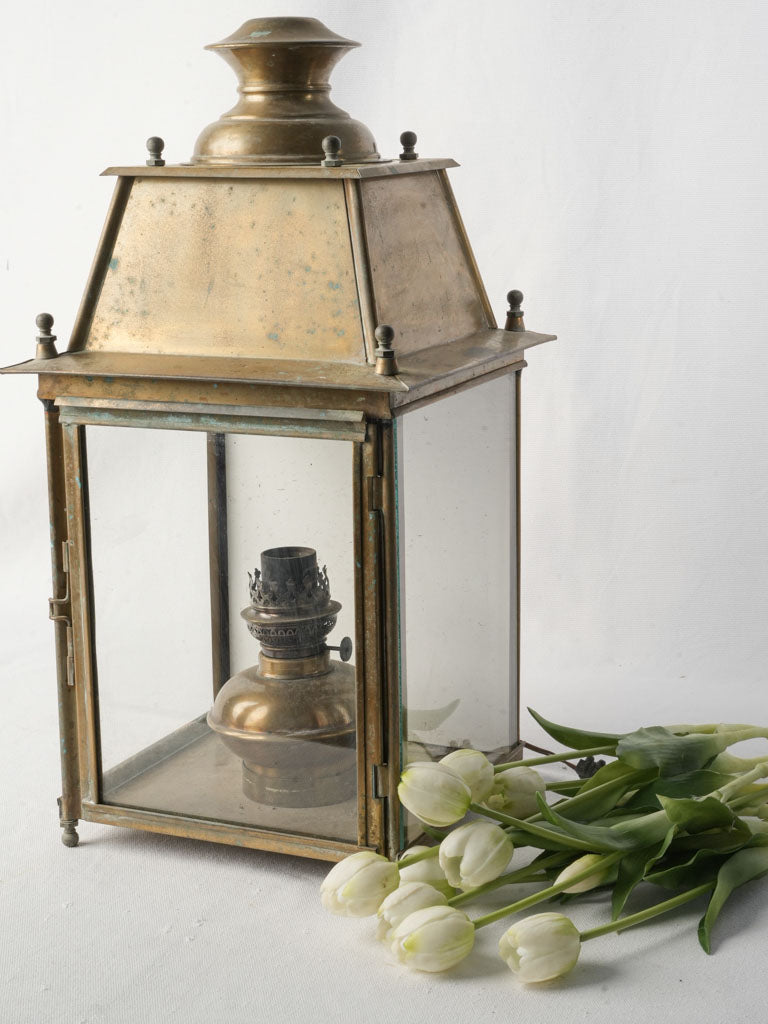 Antique French brass lantern