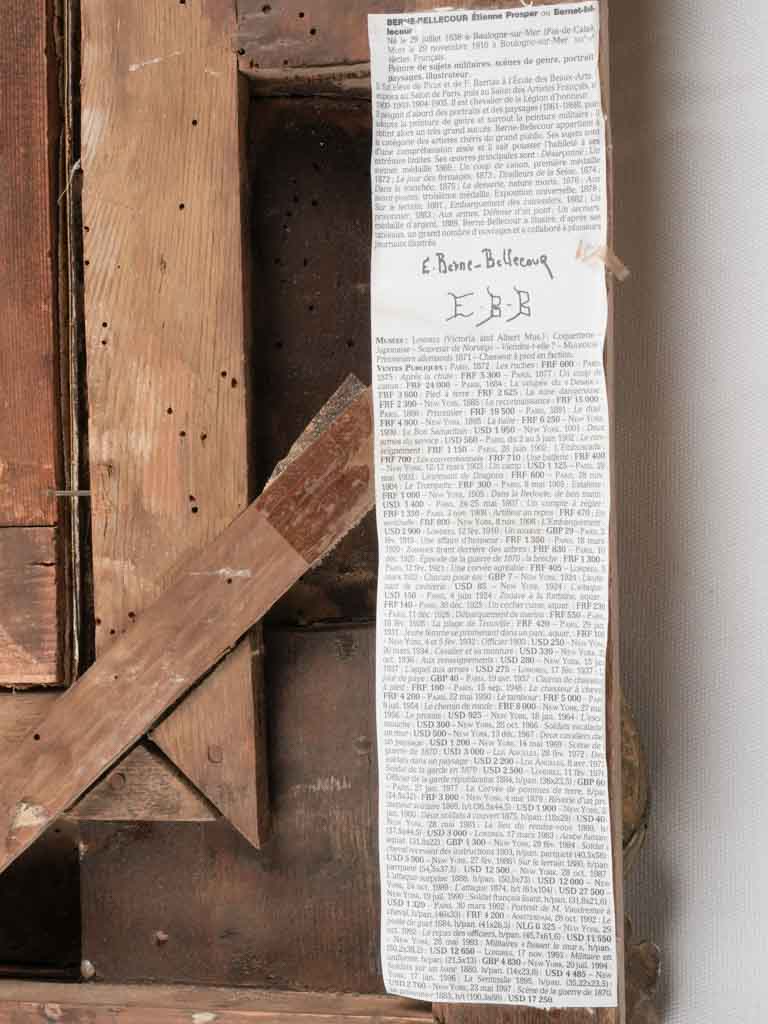 French engraved historic military art piece