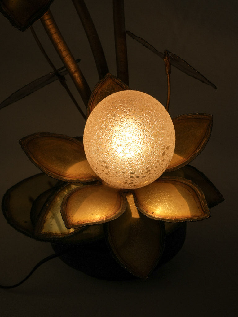 Elegant gold lotus petal fixture