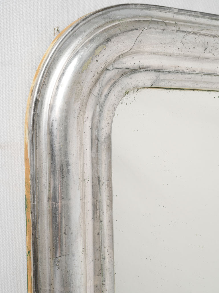 Elegant, silver Louis Philippe wall mirror