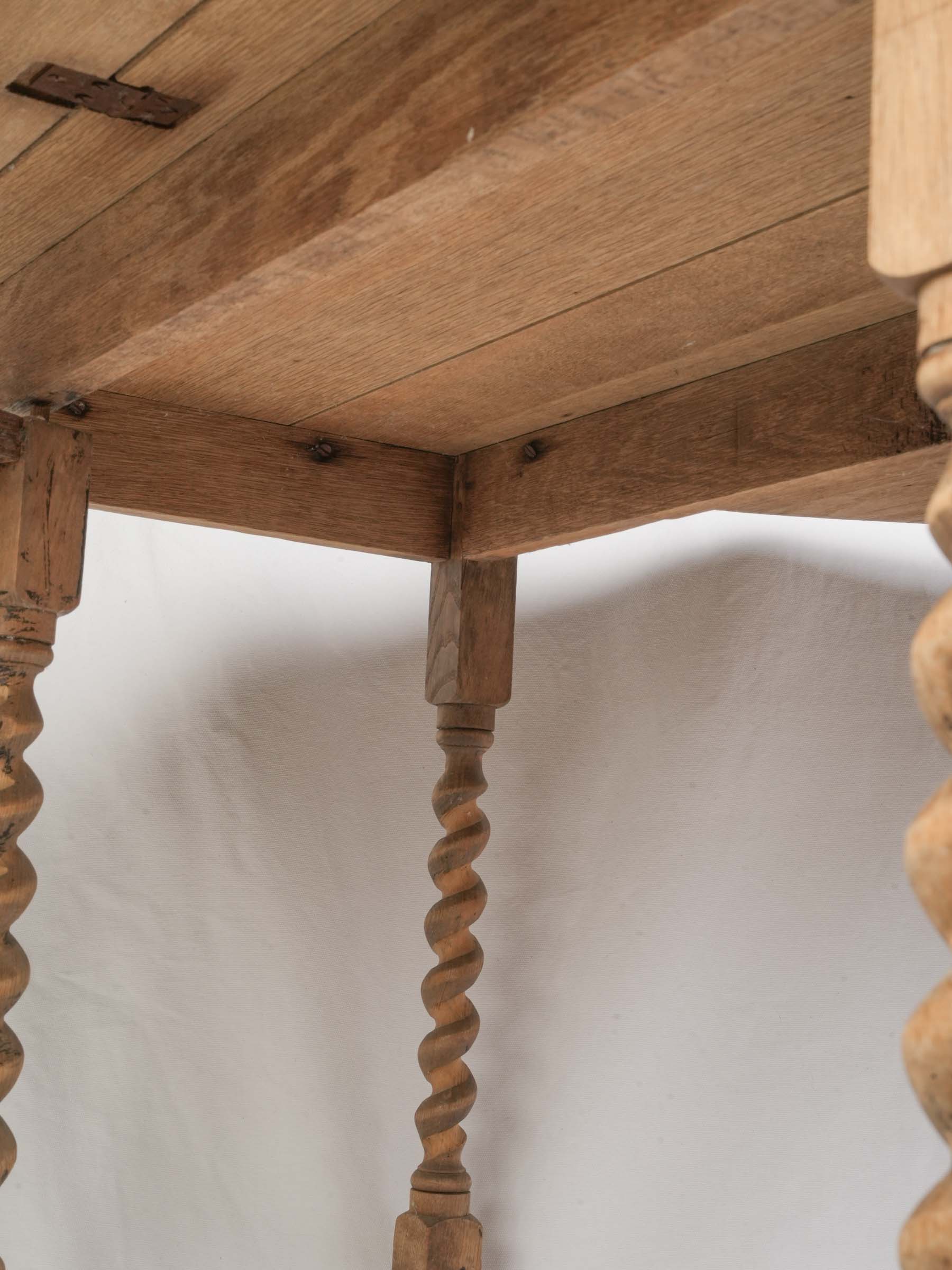 Early 20th Century Oak Gateleg Table w/ Barley-Twist Legs