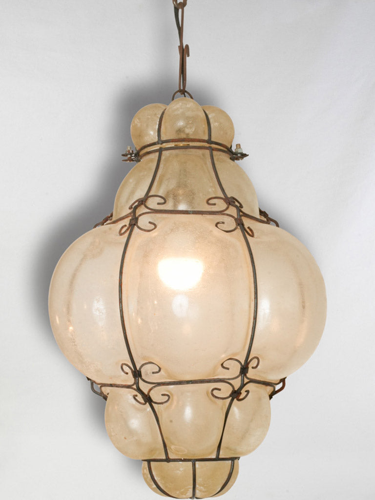 Vintage Italian glass lantern