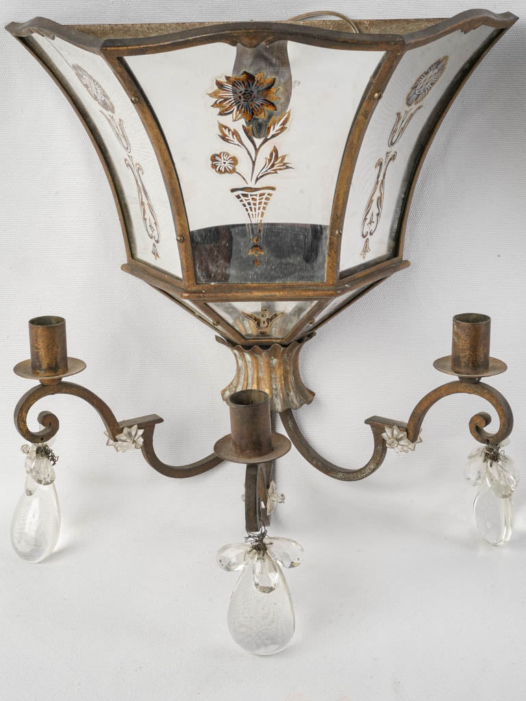 Opulent mirrored wall sconces