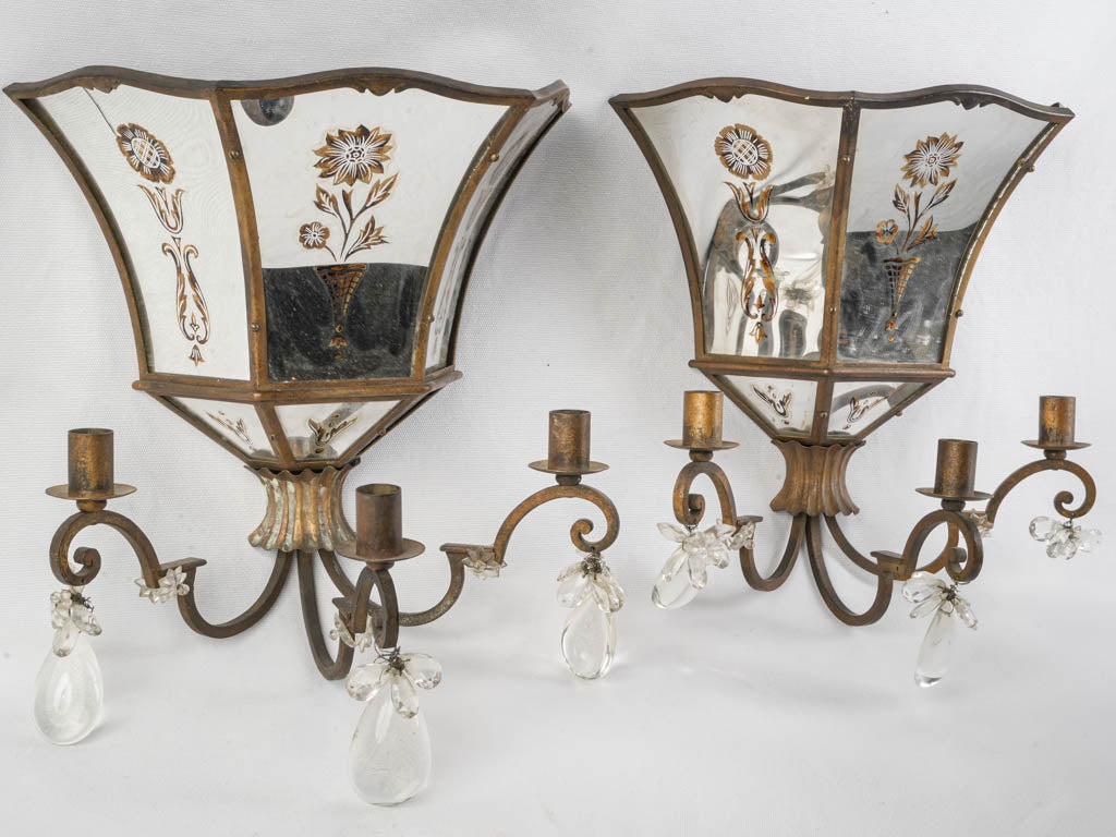 Shimmering classical European sconces  