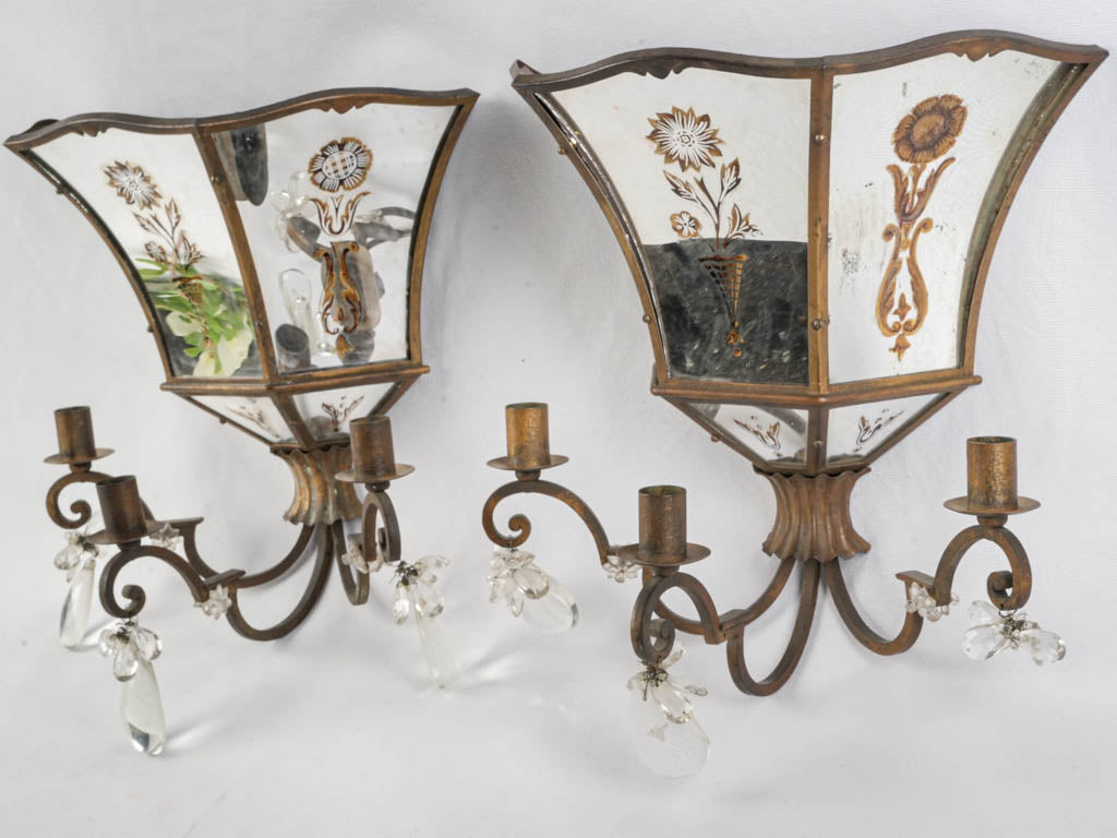 Atmospheric vintage wall sconces