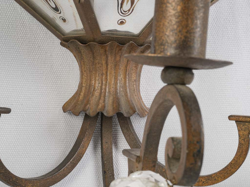 Charming floral-adorned wall sconces