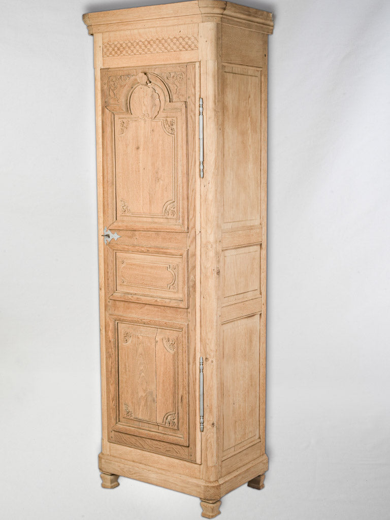 19th Century French Stripped Oak Bonnetière - 84¼"
