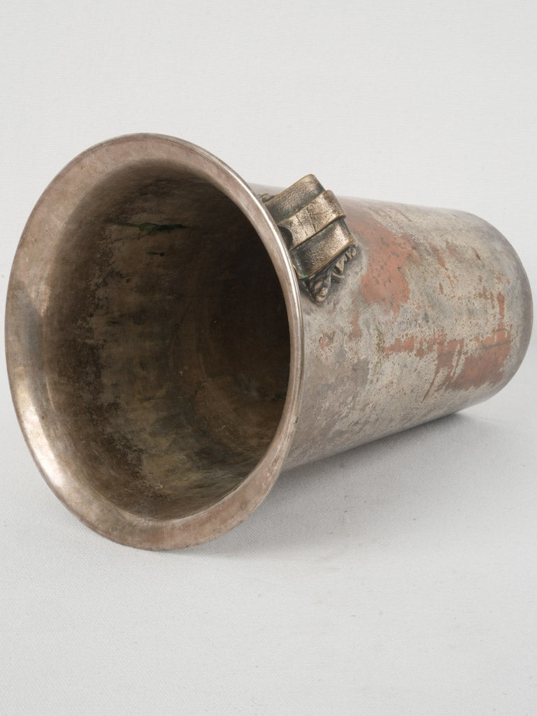 Aged, ornate Art Nouveau champagne bucket
