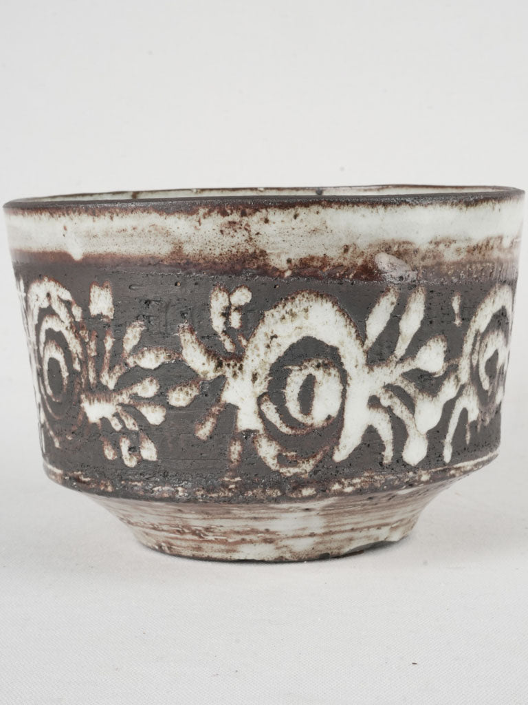 Textured artistic ceramic dish