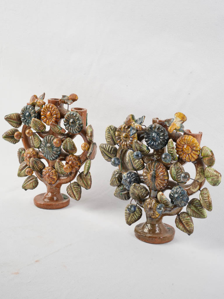 Whimsical Tree of Life candlesticks
