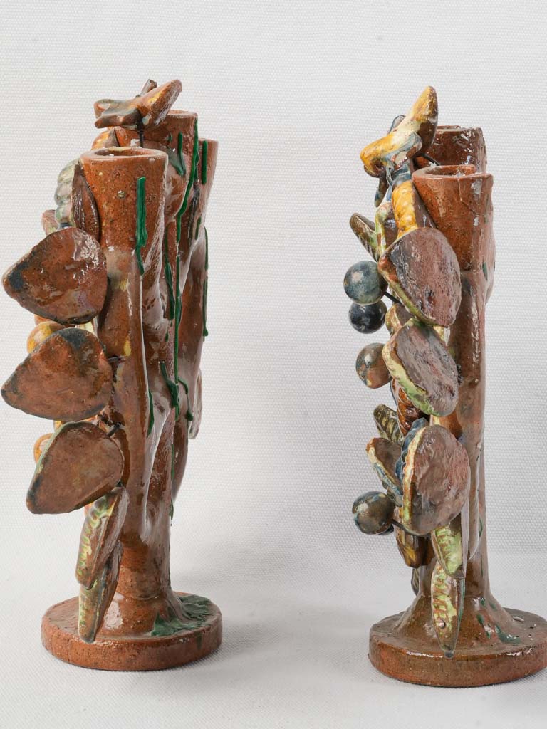 Handcrafted bohemian style candlestick set
