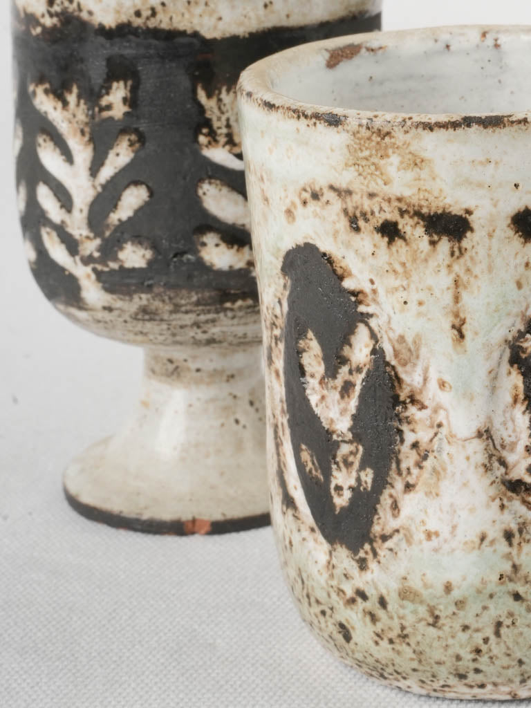 Two monochrome Albert Thiry (1932-2009) ceramics