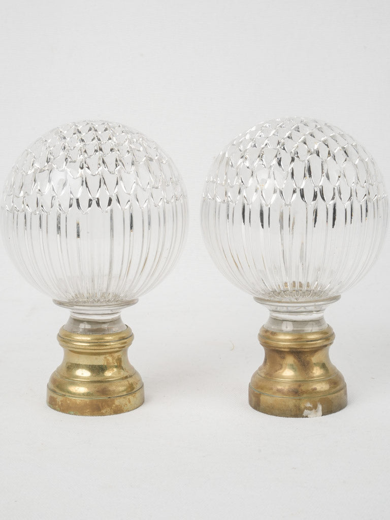 Elegant, vintage baluster finials by Lalique
