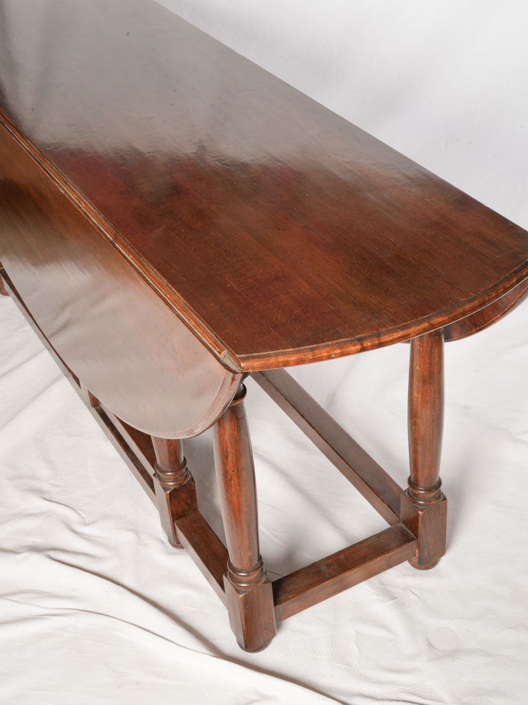 Elegant oak drop leaf table