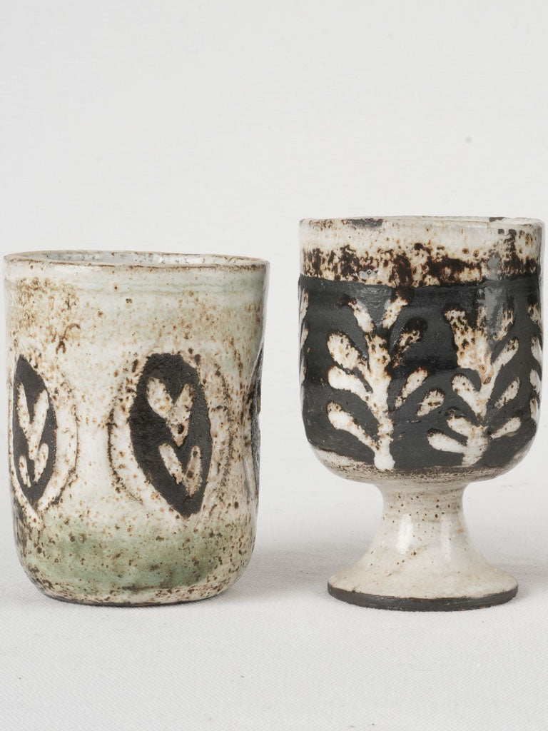 Two monochrome Albert Thiry (1932-2009) ceramics