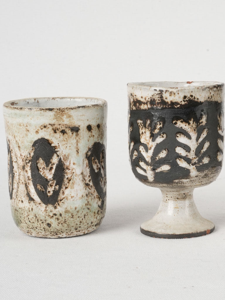 Two monochrome Albert Thiry (1932-2009) ceramics
