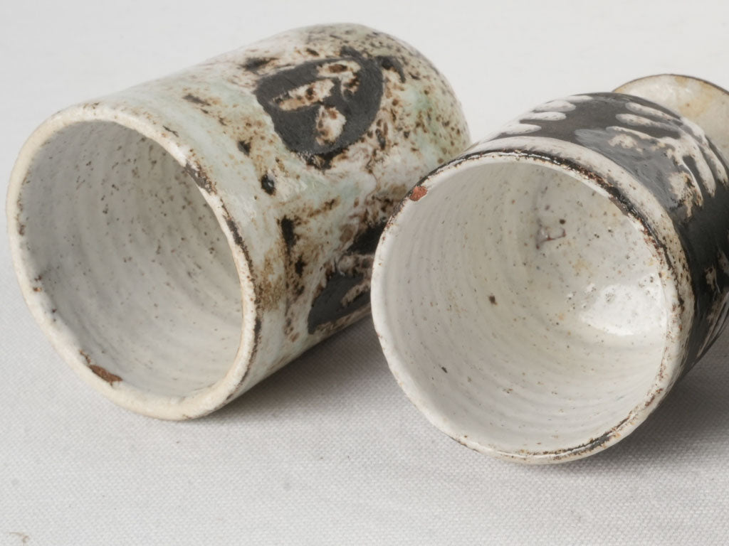Two monochrome Albert Thiry (1932-2009) ceramics