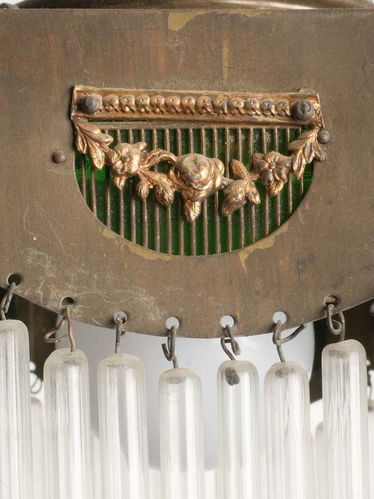 Luxurious white glass fringe chandelier