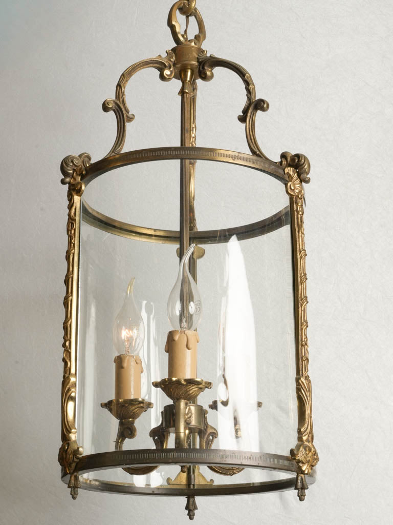 Distinctive aged patina bronze pendant