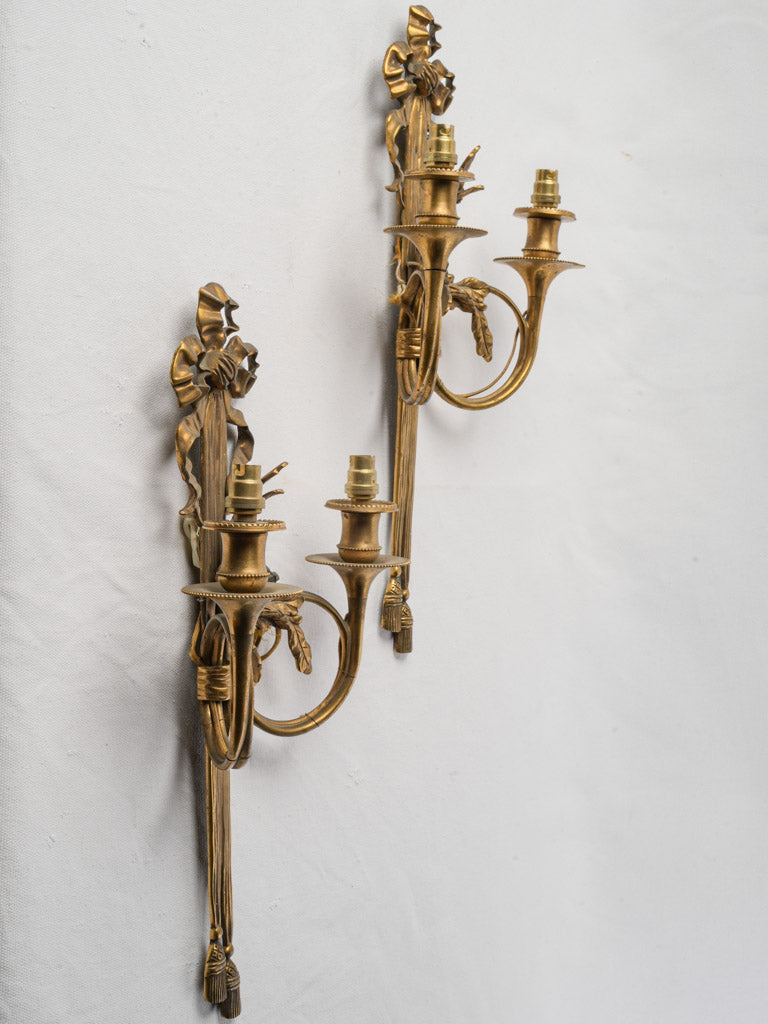 Louis XVI gilded bronze lighting