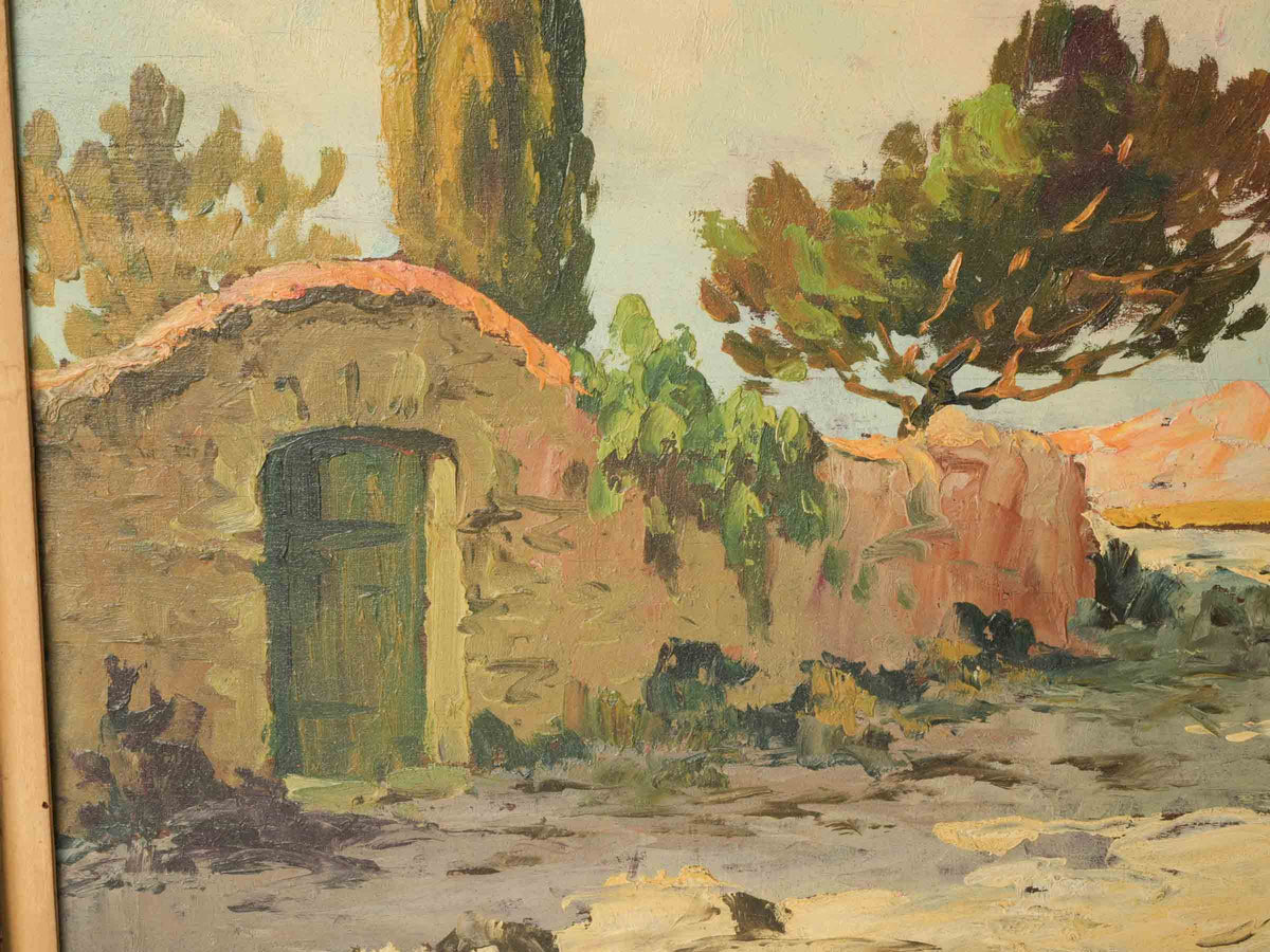 Mid-20th-Century Oil on Panel - Provençal Landscape by Guy Le Florentin - 19¼" x 29¼"