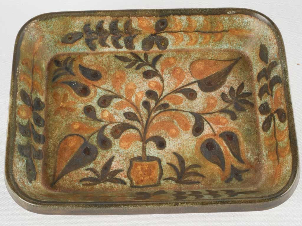 Vibrant ceramic signed kitchen platter