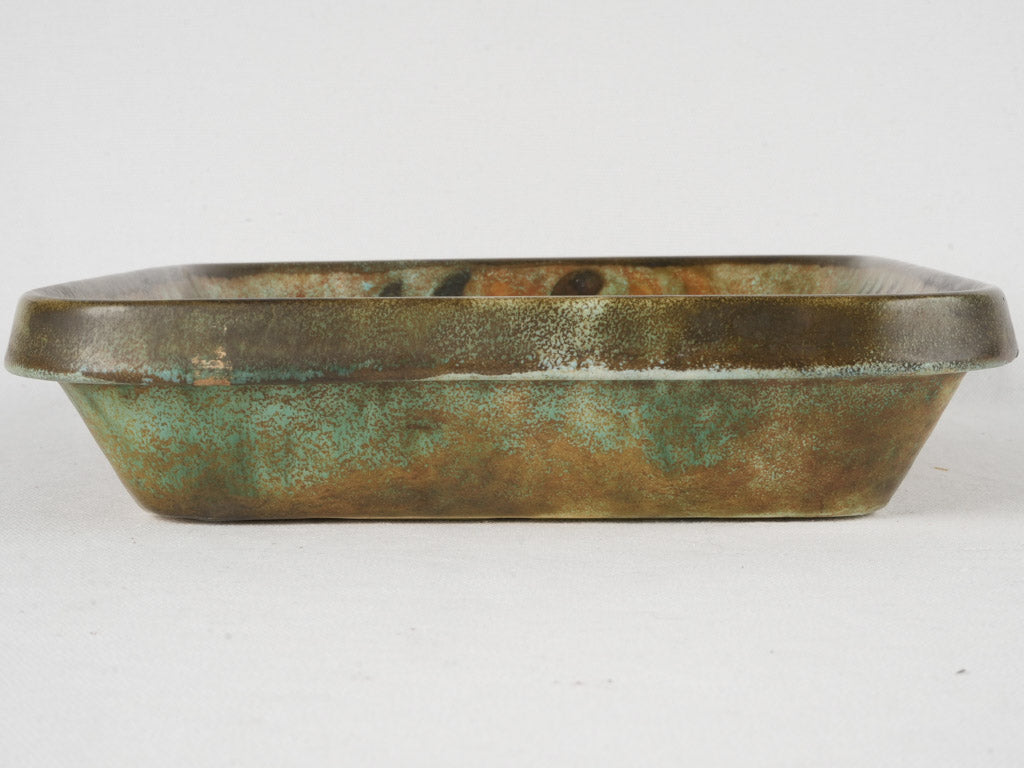 Colorful vintage artisan bread platter