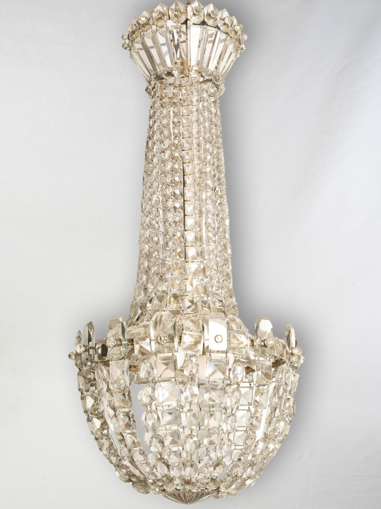 Glamorous Early 20th-Century French Basket Chandelier - 40¼"