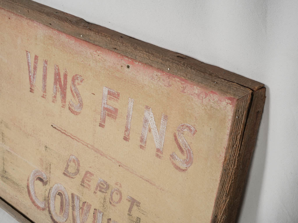 Aged historical French sign