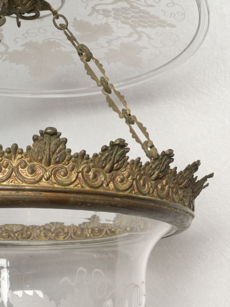 Stylish crystal bell-jar light