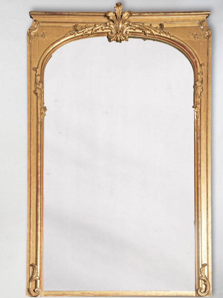 Monumental Late 19th-Century French Giltwood Mirror - 82¾" x 53¼"