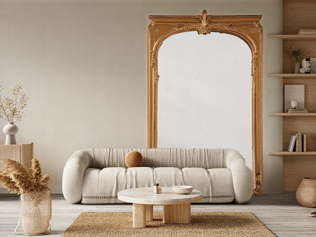 Monumental Late 19th-Century French Giltwood Mirror - 82¾" x 53¼"