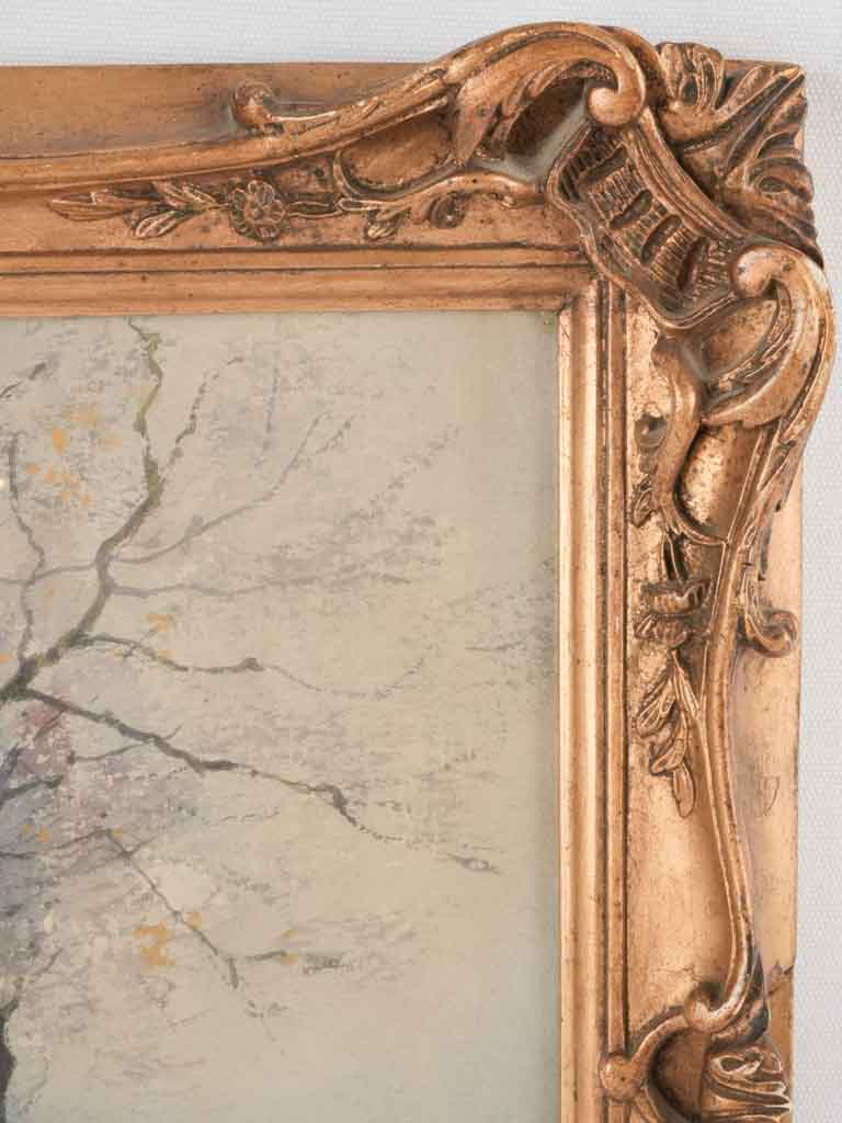 Classic French countryside scene illustration