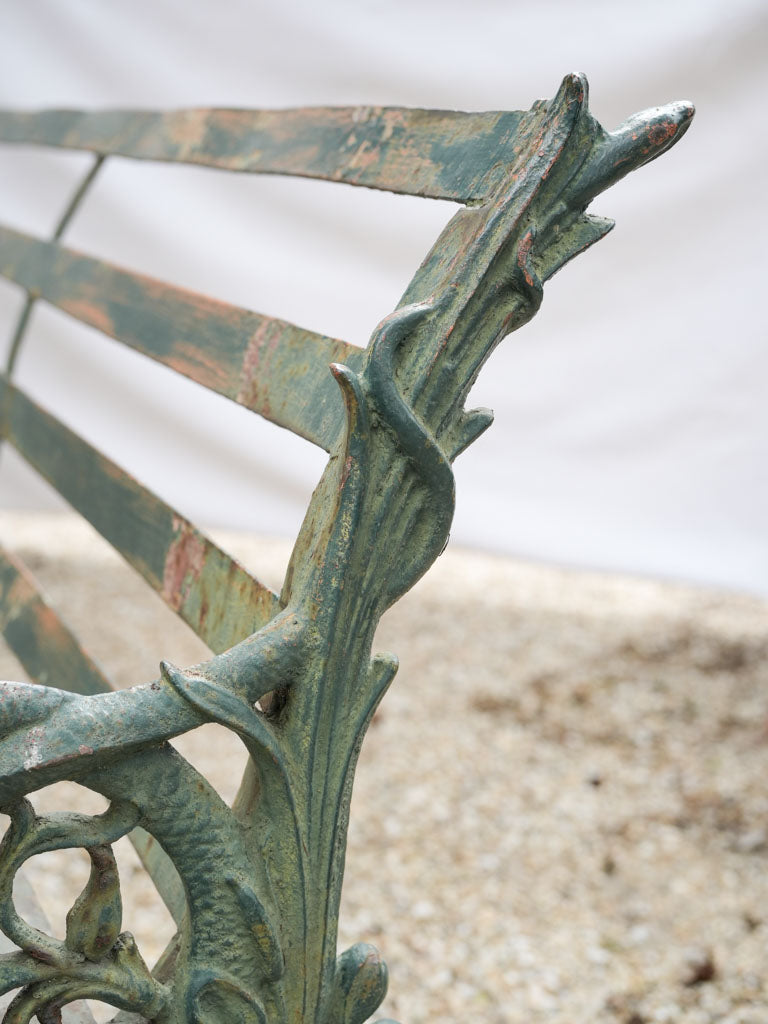 Lush garden design benches