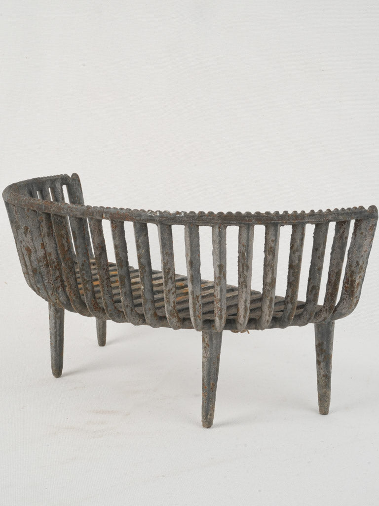 Vintage French Cast Iron Log Holder