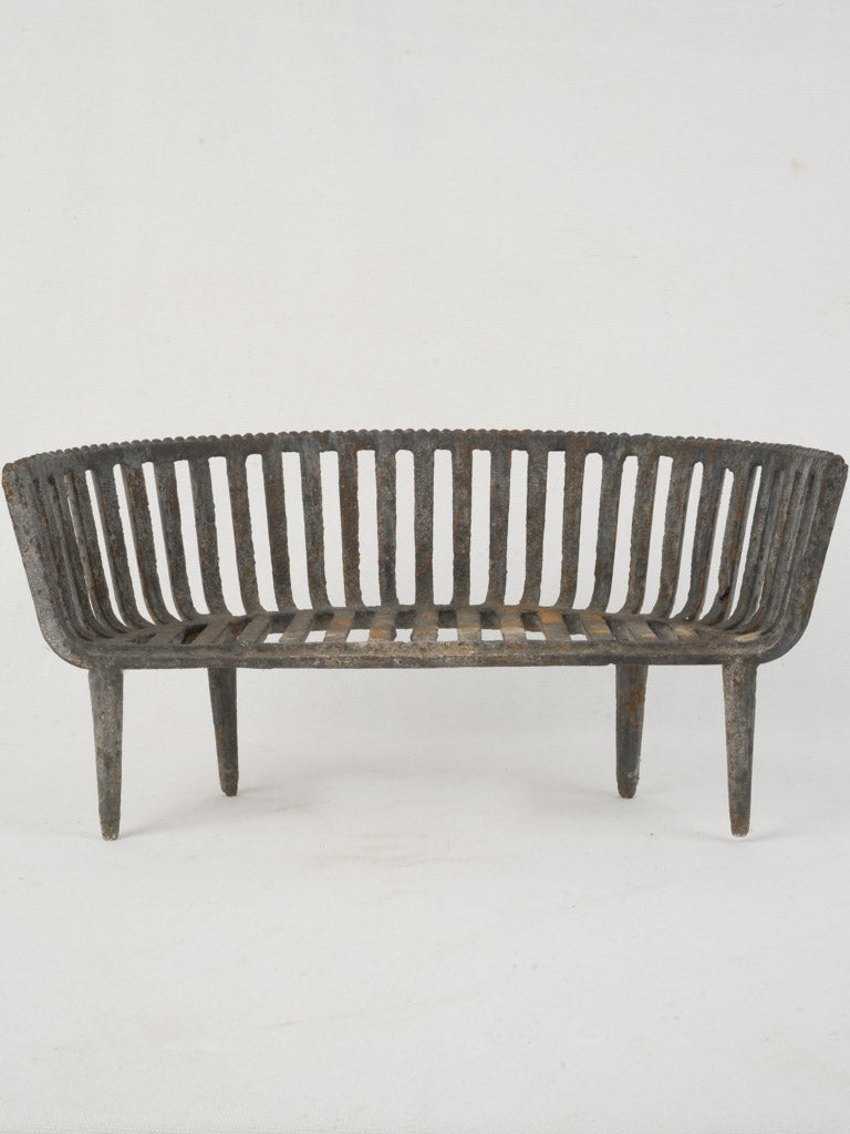 Durable Aged Cast Iron Log Holder