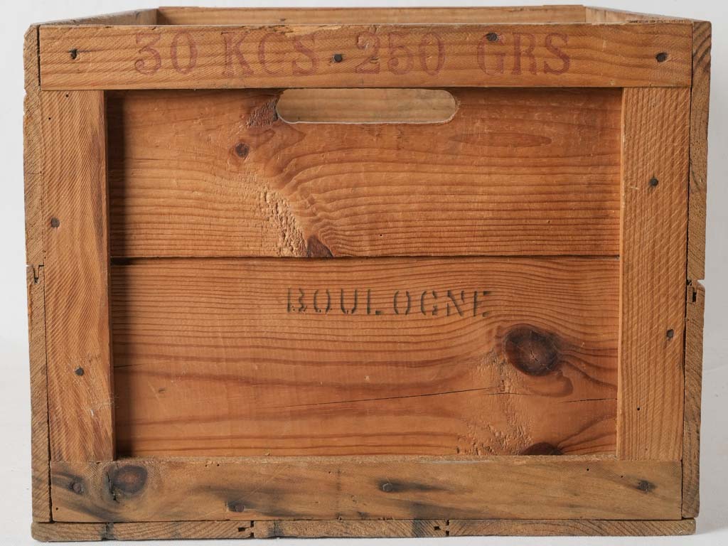 Ornate 1950s French Wooden Display Crate
